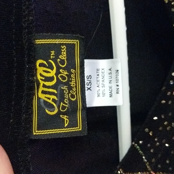 A Touch of Class Clothing Sparkly Special Occasion Blouse Size XS/S - Picture 5 of 7